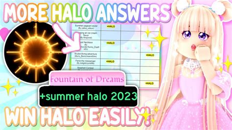 royale high halo answers 2023 summer